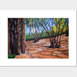 Walking in the Woods, original Acrylic artwork on board Posters and Art